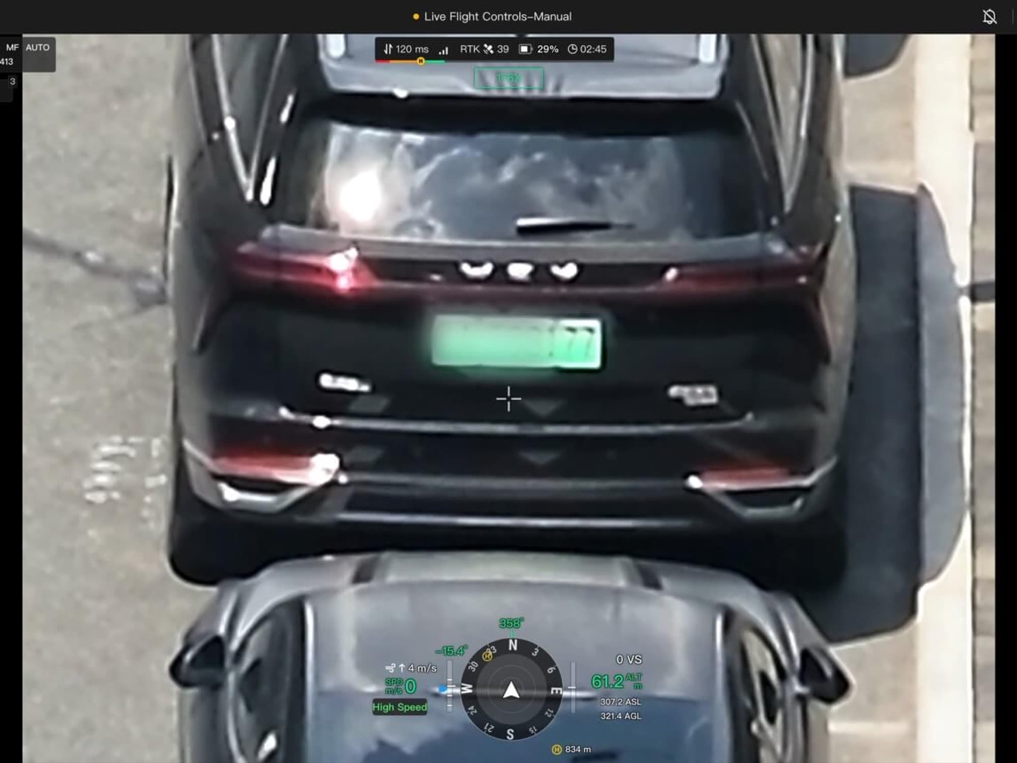 Fahrzeuge von oben im Livebild