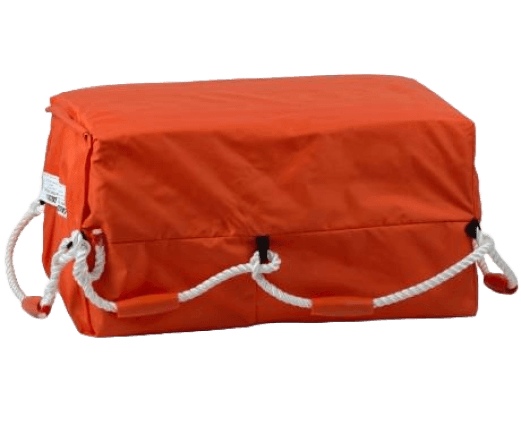 Rettungsfloß mit Rundumleine Nylon Orange